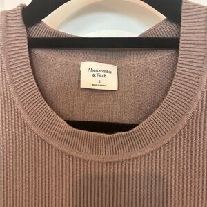Abercrombie & Fitch Men's Taupe Crewneck Sweater
